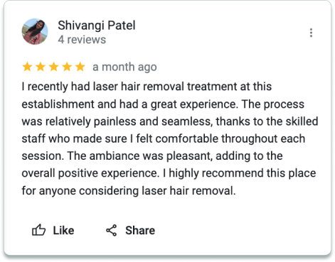 Happy Client: Laser Hair Removal at NVYA Aesthetics